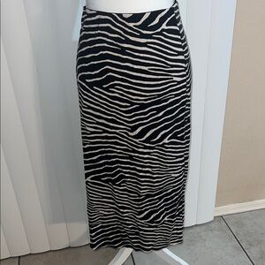 Maxi Black and cream Pencil Skirt for Night Out